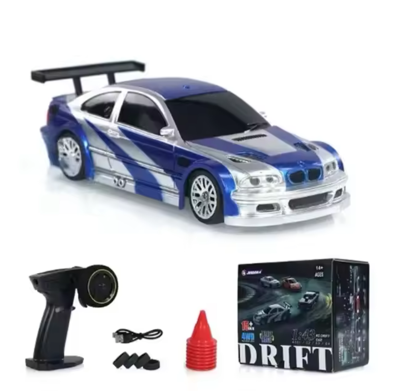 2.4G High speed Drift Rc Car 1/43 4WD Remote Control Car Four Wheel Drive Radio Controlled Mini Racing Model