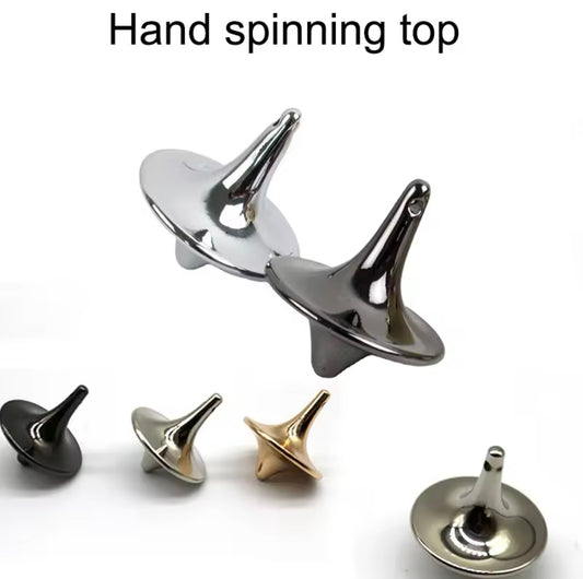 Metal Gyro Silver Hand Spinning Top