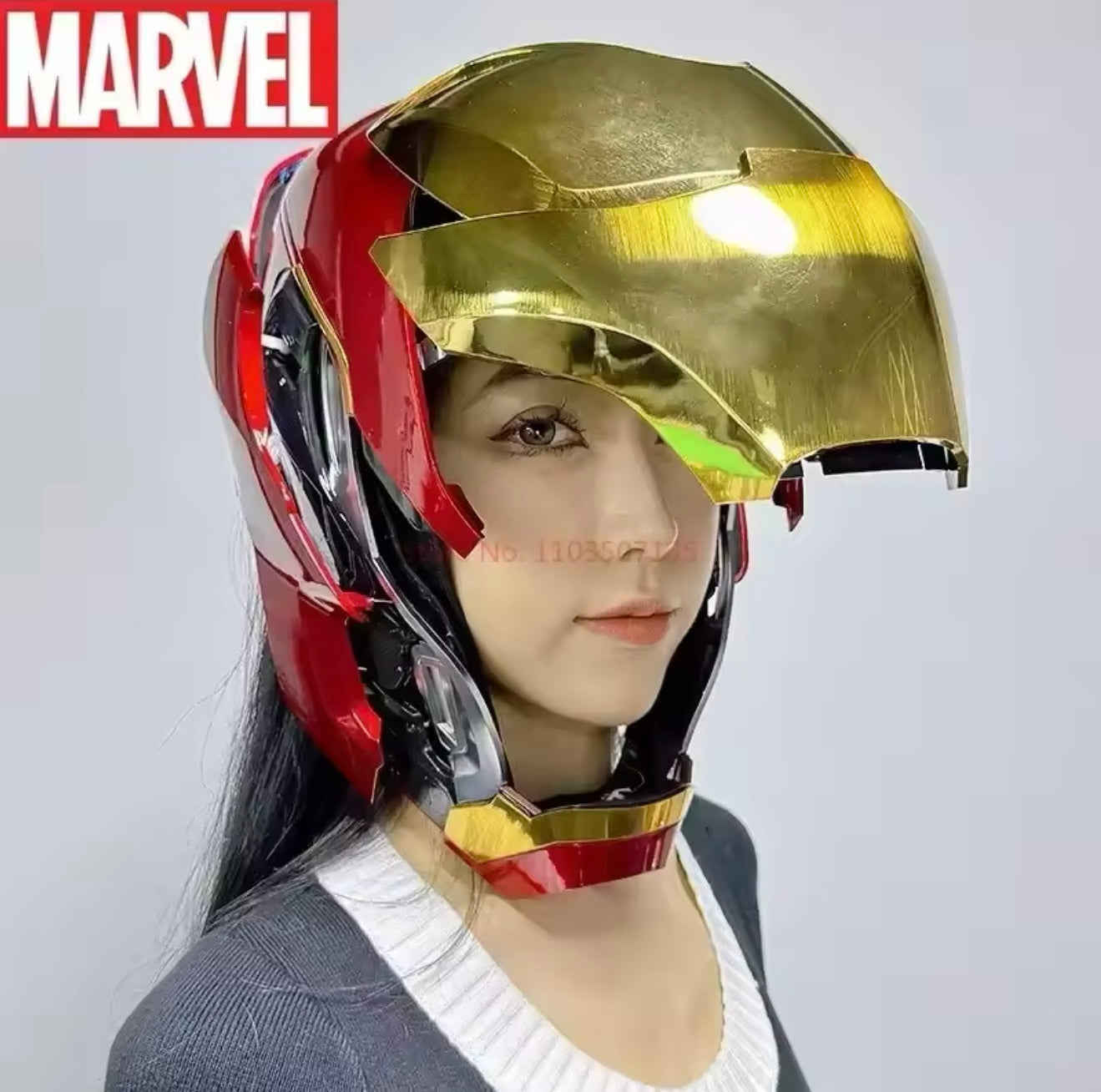 Iron Man 1:1 Helmet Mk5 Avengers War Machine Cosplay Electric Open Close English Voice Remote Control